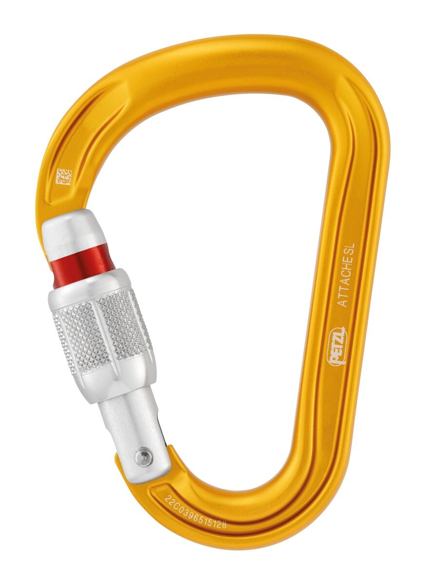 Petzl Attache Screwlock Carabiner Yellow