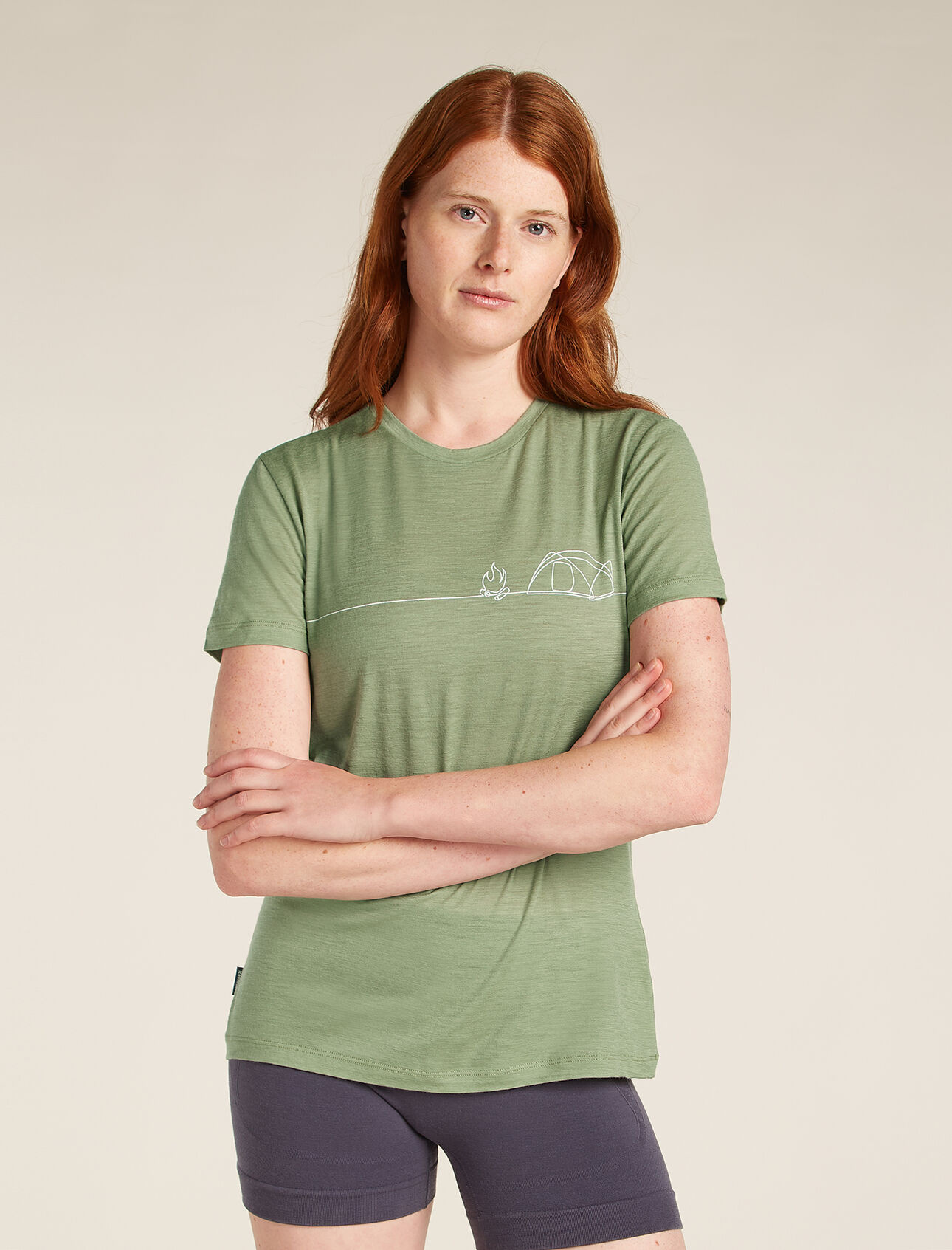 Icebreaker Women's 150 Tech Lite SS Single Line Camp