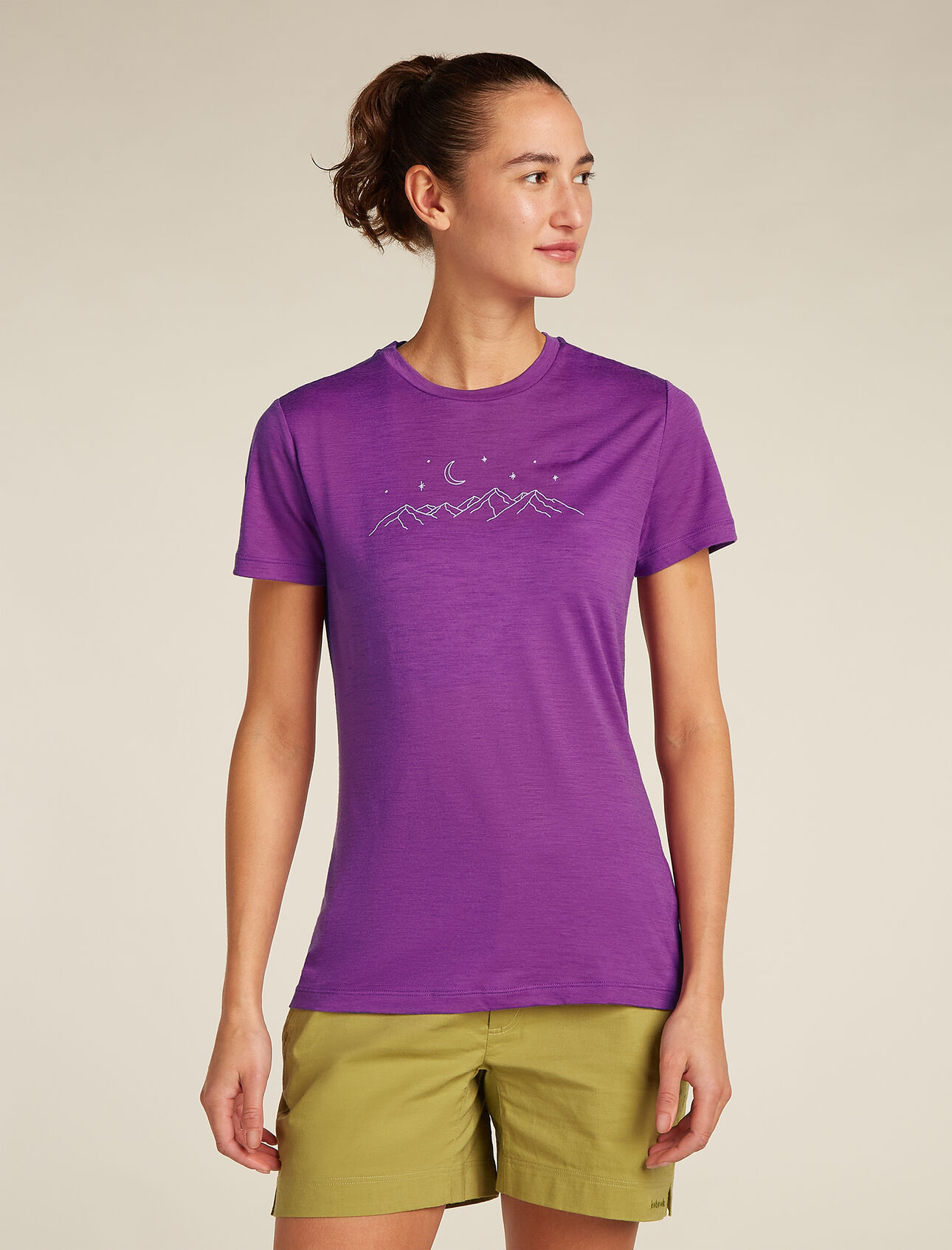 Icebreaker Women's 150 Tech Lite Short Sleeve Sparkling Stars
