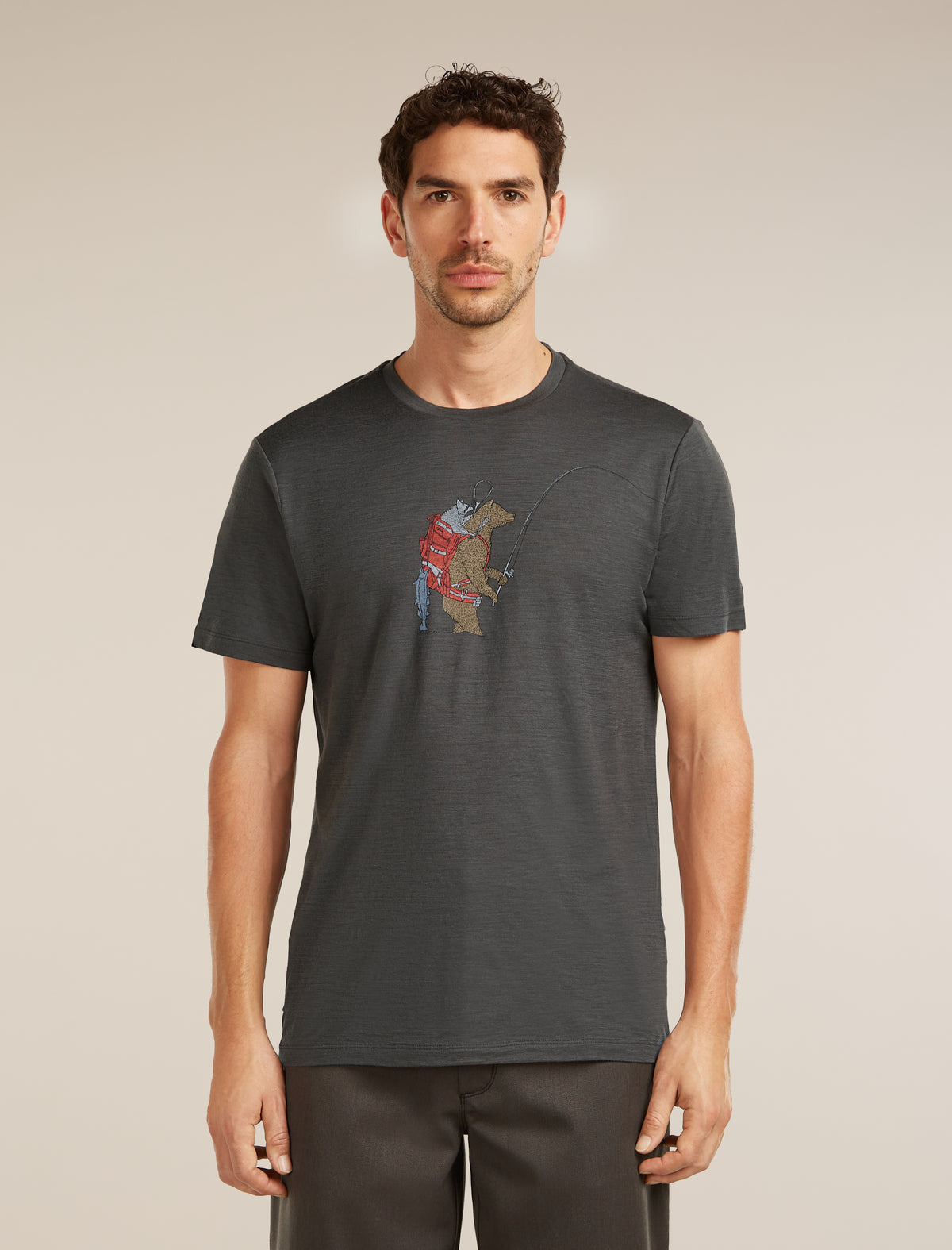 Icebreaker Men's 150 Tech Lite Short Sleeve Bear Catch