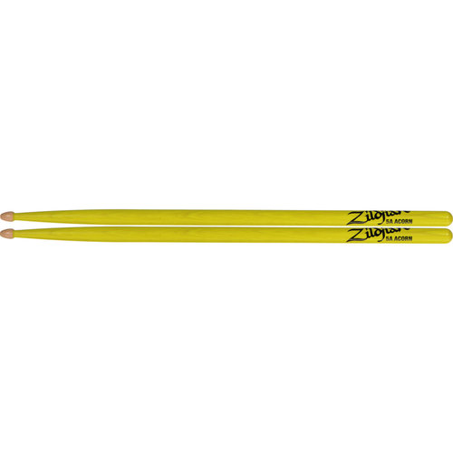 Zildjian Zildjian 5A Acorn Neon Yellow Drumsticks Zildjian Zildjian 5A Acorn Neon Yellow Drumsticks