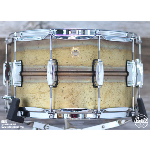 Ludwig Ludwig 8x14 in Raw Brass Phonic Snare Drum Ludwig Ludwig 8x14 in Raw Brass Phonic Snare Drum