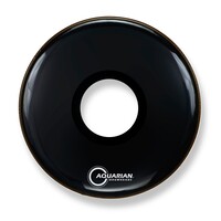 Aquarian Center Port Black Resonant Bass Drumhead