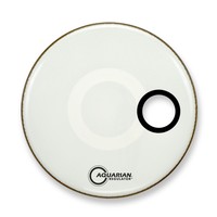 Aquarian Regulator Off Set Hole Gloss White Bass Drumhead