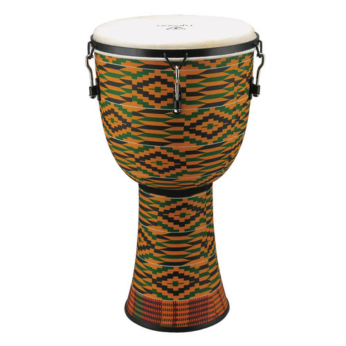 TYCOON Tycoon Key Tuned Fiberglass Djembe Kinte Cloth TYCOON Tycoon Key Tuned Fiberglass Djembe Kinte Cloth