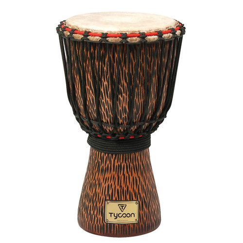 TYCOON Tycoon Hand-Carved Chiseled Orange Series Djembe TYCOON Tycoon Hand-Carved Chiseled Orange Series Djembe