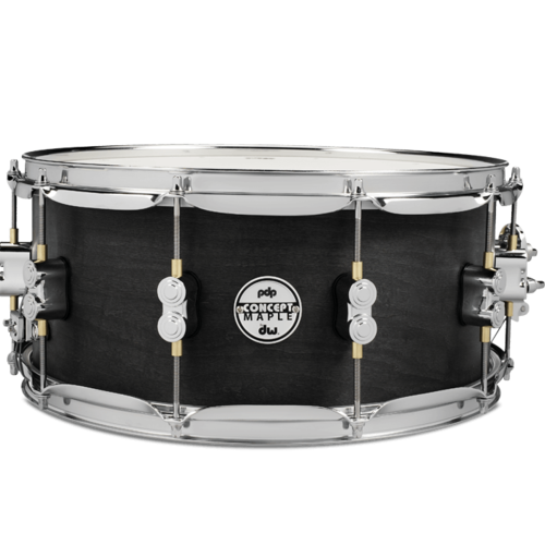 PDP PDP 10-Ply Maple Snare Drum with Black Wax Finish & Chrome Hardware PDP PDP 10-Ply Maple Snare Drum with Black Wax Finish & Chrome Hardware
