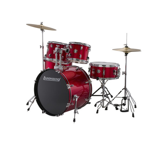 Ludwig Ludwig Accent Drive 5pc Drum Set Red Sparkle Ludwig Ludwig Accent Drive 5pc Drum Set Red Sparkle