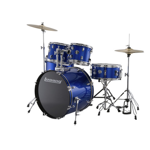 Ludwig Ludwig Accent Drive 5pc Drum Set Blue Sparkle Ludwig Ludwig Accent Drive 5pc Drum Set Blue Sparkle