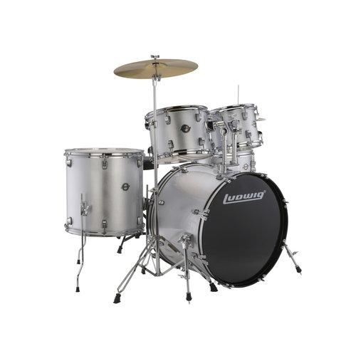 Ludwig Ludwig Accent Fuse 5pc Drum Set Silver Sparkle Ludwig Ludwig Accent Fuse 5pc Drum Set Silver Sparkle