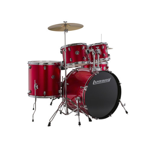 Ludwig Ludwig Accent Fuse 5pc Drum Set Red Sparkle Ludwig Ludwig Accent Fuse 5pc Drum Set Red Sparkle