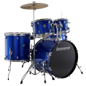 Ludwig Ludwig Accent Fuse 5pc Drum Set Blue Sparkle