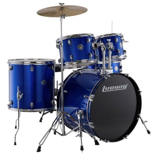 Ludwig Ludwig Accent Fuse 5pc Drum Set Blue Ludwig Ludwig Accent Fuse 5pc Drum Set Blue