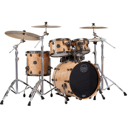 Mapex Mapex Saturn V Exotic Fusion 4 Piece 20" Shell Pack w/o Snare Cherry Mist Maple Burl Mapex Mapex Saturn V Exotic Fusion 4 Piece 20" Shell Pack w/o Snare Cherry Mist Maple Burl