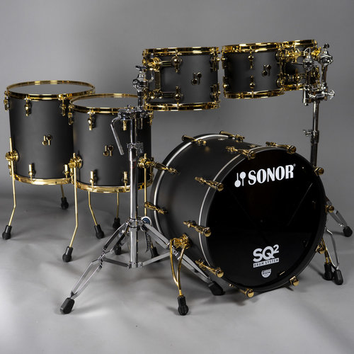 Sonor Sonor SQ2 Medium Beech 6pc Shell Pack-Dark Satin w/ Gold Hardware Sonor Sonor SQ2 Medium Beech 6pc Shell Pack-Dark Satin w/ Gold Hardware