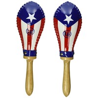 LP Salsa Rawhide Maracas Puerto Rico Flag