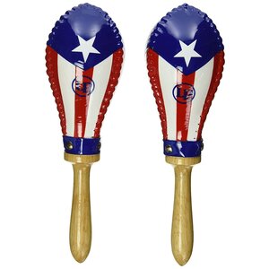 LP LP Salsa Rawhide Maracas Puerto Rico Flag