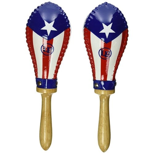 LP LP Salsa Rawhide Maracas Puerto Rico Flag LP LP Salsa Rawhide Maracas Puerto Rico Flag