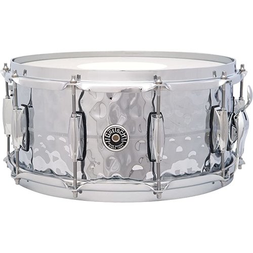 Gretsch Gretsch 6.5X14" Brooklyn Hammered Chrome Over Brass Snare Drum Gretsch Gretsch 6.5X14" Brooklyn Hammered Chrome Over Brass Snare Drum