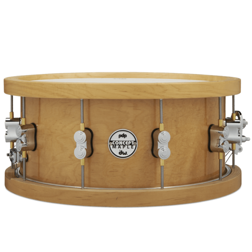 PDP PDP 20-Ply Maple Snare Drum w/ Thick Wood Hoops, Natural Lacquer w/ Chrome HW 6.5x14 PDP PDP 20-Ply Maple Snare Drum w/ Thick Wood Hoops, Natural Lacquer w/ Chrome HW 6.5x14