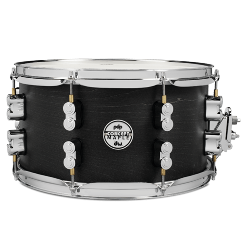 PDP PDP 10-Ply Maple Snare Drum with Black Wax Finish & Chrome Hardware 7x13 PDP PDP 10-Ply Maple Snare Drum with Black Wax Finish & Chrome Hardware 7x13