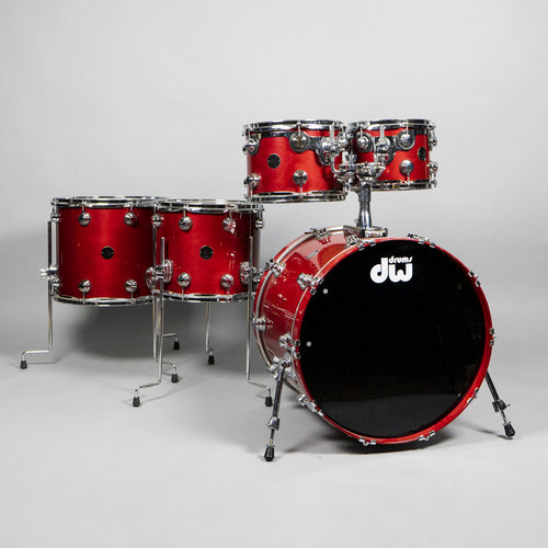 DW Used DW Collector's Maple 5pc Shellpack in Candy Apple Red Lacquer w/Shure Beta 52 DW Used DW Collector's Maple 5pc Shellpack in Candy Apple Red Lacquer w/Shure Beta 52