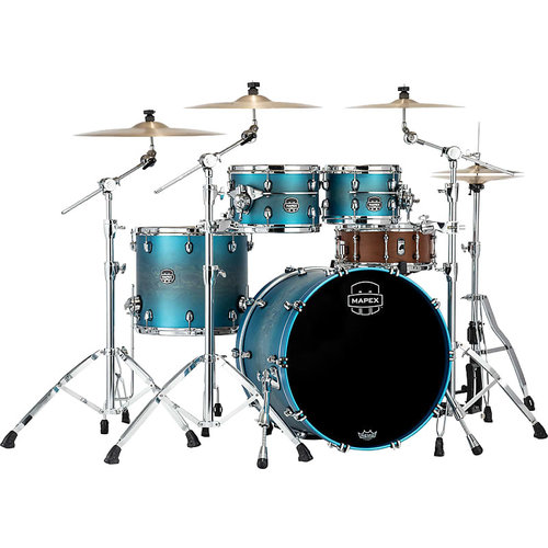 Mapex Mapex Saturn Evolution Classic Maple 4-Piece Shell Pack Exotic Azure Burst Lacquer