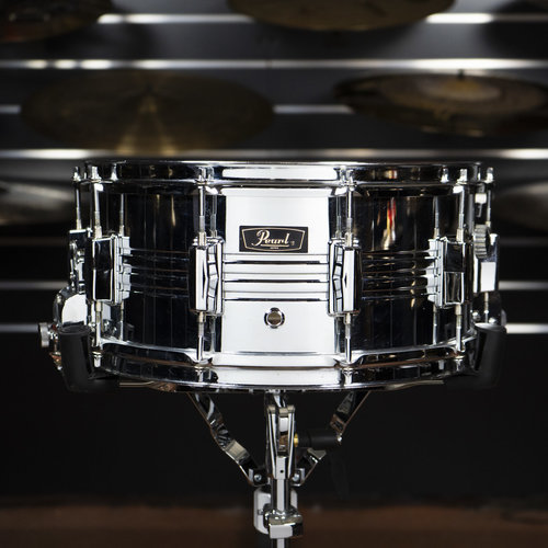 Pearl Vintage Pearl 70s Jupiter 6.5x14" Chrome over Brass Snare Drum Pearl Vintage Pearl 70s Jupiter 6.5x14" Chrome over Brass Snare Drum