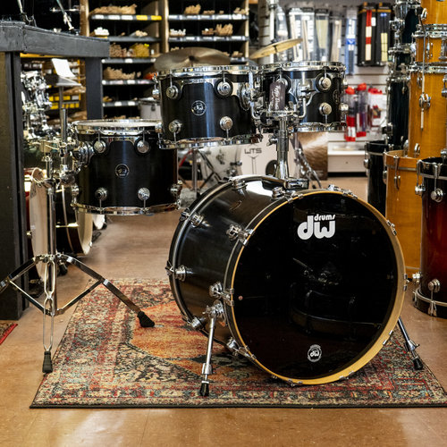DW Used DW Collector's 4pc Maple Shellpack - Black Satin DW Used DW Collector's 4pc Maple Shellpack - Black Satin