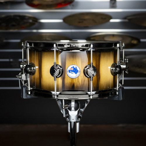 DW Used DW Collector's 6.5x14" Limited Edition Tasmanian Timber Snare Drum (56 of 200) Candy Black Burst w/Black Nickel HW DW Used DW Collector's 6.5x14" Limited Edition Tasmanian Timber Snare Drum (56 of 200) Candy Black Burst w/Black Nickel HW