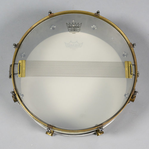 A&F Drum Co. A&F Drum Co Raw Steel 5.5"x14" Snare Drum w/ Brass Hardware