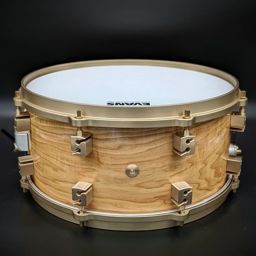 Sonique Drums Sonique Drums American Hickory Steam-Bent 6.5"x14" Snare Drum-Gloss Finish w/ Cast Brass Hardware