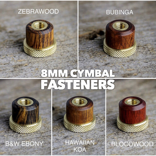 Cherry Hill Drums Cherry Hill Drums Exotic Wood Cymbal Fastener-Zebrawood w/ Solid Brass