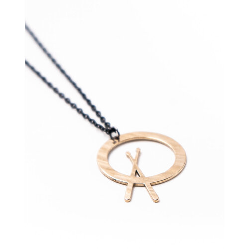 Full Circle Company Full Circle "Cross Stick" Necklace-Made From Recycled Cymbals