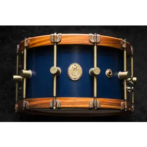 A&F Drum Co. A&F 6.5x14" Teak/Maple Chandler Blue Club Snare Drum w/Rosewood Hoops