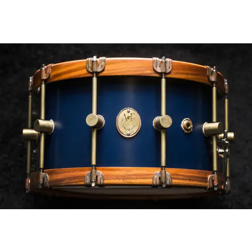 A&F Drum Co. A&F 6.5x14" Teak/Maple Chandler Blue Club Snare Drum w/Rosewood Hoops