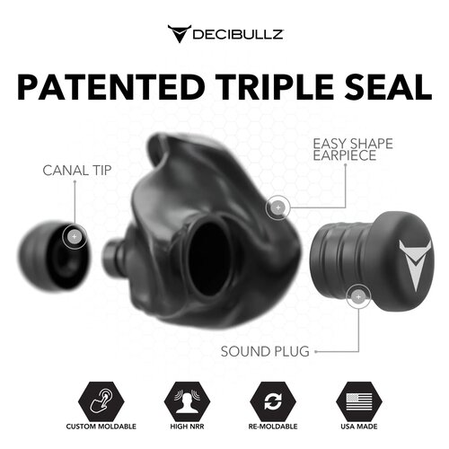 Decibullz Decibullz Custom Molded Earplugs - Black