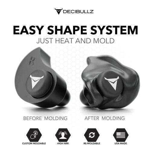Decibullz Decibullz Custom Molded Earplugs - Black
