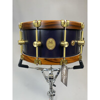 A&F 6.5x14" Teak/Maple Chandler Blue Club Snare Drum w/Rosewood Hoops