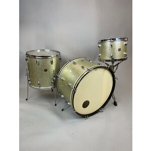 Gretsch Vintage Gretsch Late 1950s 3pc Shellpack w/24" Bass Drum (Silver Sparkle)