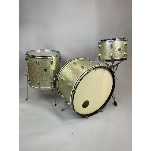 Gretsch Vintage Gretsch Late 1950s 3pc Shellpack w/24" Bass Drum (Silver Sparkle)