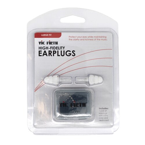 Vic Firth VICEARPLUG High-Fidelity Hearing Protection- Large Size (WHITE)