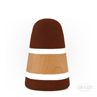 Lowboy Standard Felt Beater Cinnamon/Natural/Cinnamon w/White Stripes