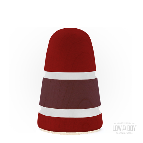 Low Boy Lowboy Standard Felt Beater Red/Red Mahogany/Red w/Silver Sparkle Stripes Low Boy Lowboy Standard Felt Beater Red/Red Mahogany/Red w/Silver Sparkle Stripes