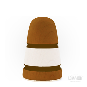 Low Boy Lowboy Standard Felt Beater Amber/White/Amber w/Brown Stripes