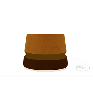 Low Boy Lowboy Lightweight Felt Beater Amber/Medium Brown w/Brown Stripe
