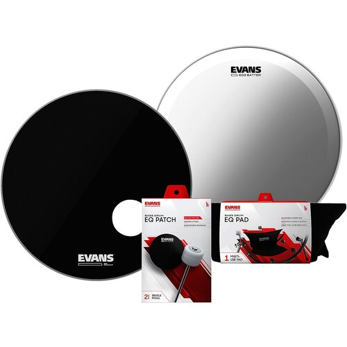 Evans Evans 22" EQ3 Sys Clear Batter/Black/EQpad Drumhead Evans Evans 22" EQ3 Sys Clear Batter/Black/EQpad Drumhead