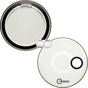Aquarian Aquarian Superkick II Regulator White Bass Drumhead Pack