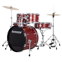 Ludwig Accent Fuse Complete 5pc Drum Set Red Sparkle