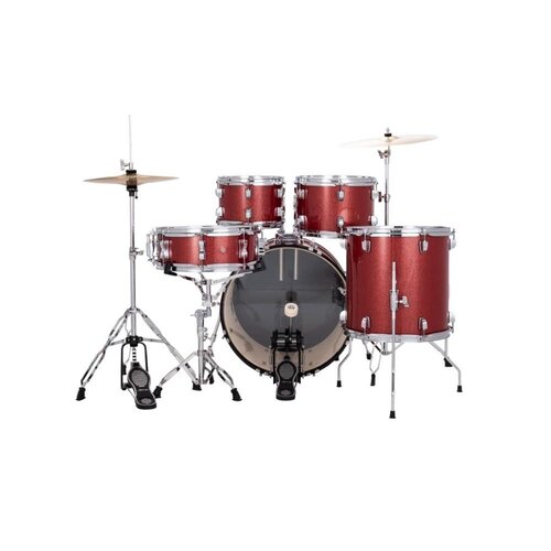 Ludwig Ludwig Accent Fuse Complete 5pc Drum Set Red Sparkle